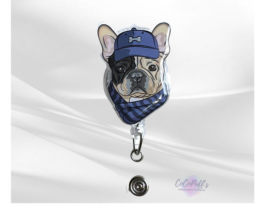 French Bulldog Badge Reel