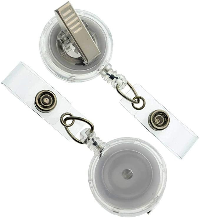 Christmas - Santa Claus - 2 retractable Badge Reel with Alligator Clip. Great for anyone required to wear a badge