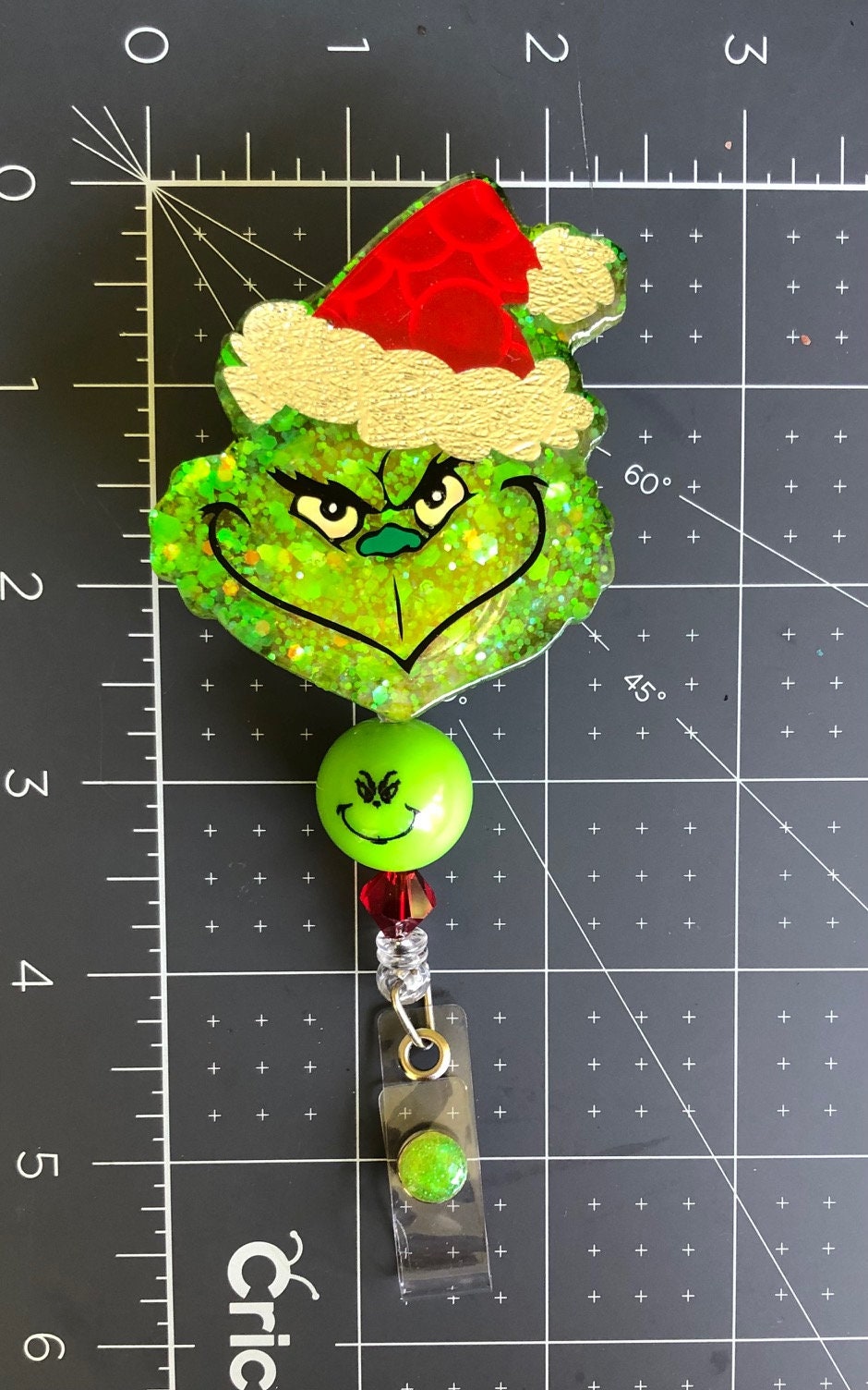 Christmas - 2.5" retractable Badge Reel with Alligator Clip. Great for anyone required to wear a badge